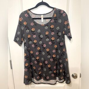 LulaRoe Floral Print Perfect T T shirt